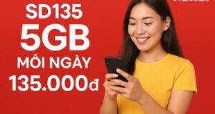 Gói cước SD135 Viettel – 5GB/ngày ổn định, giá 135.000đ, tối ưu cho xem video & làm việc online